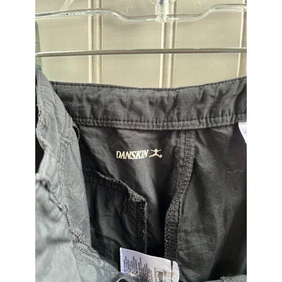 Danskin Capri Pants Medium Black 3 Pocket Draw String  Jogging Light Weight - Picture 4 of 6